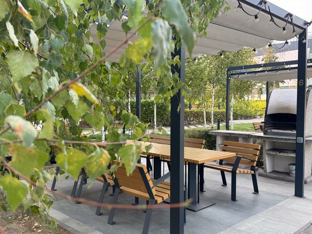 A,Spacious,Barbecue,Area,Made,From,Natural,Materials,,Enclosed,.